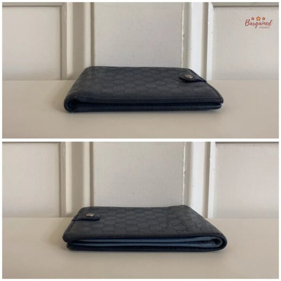 Authentic GUCCI Gray/Blue Microguccissima Leather Bifold Men's Wallet - 365477 - Picture 5 of 11